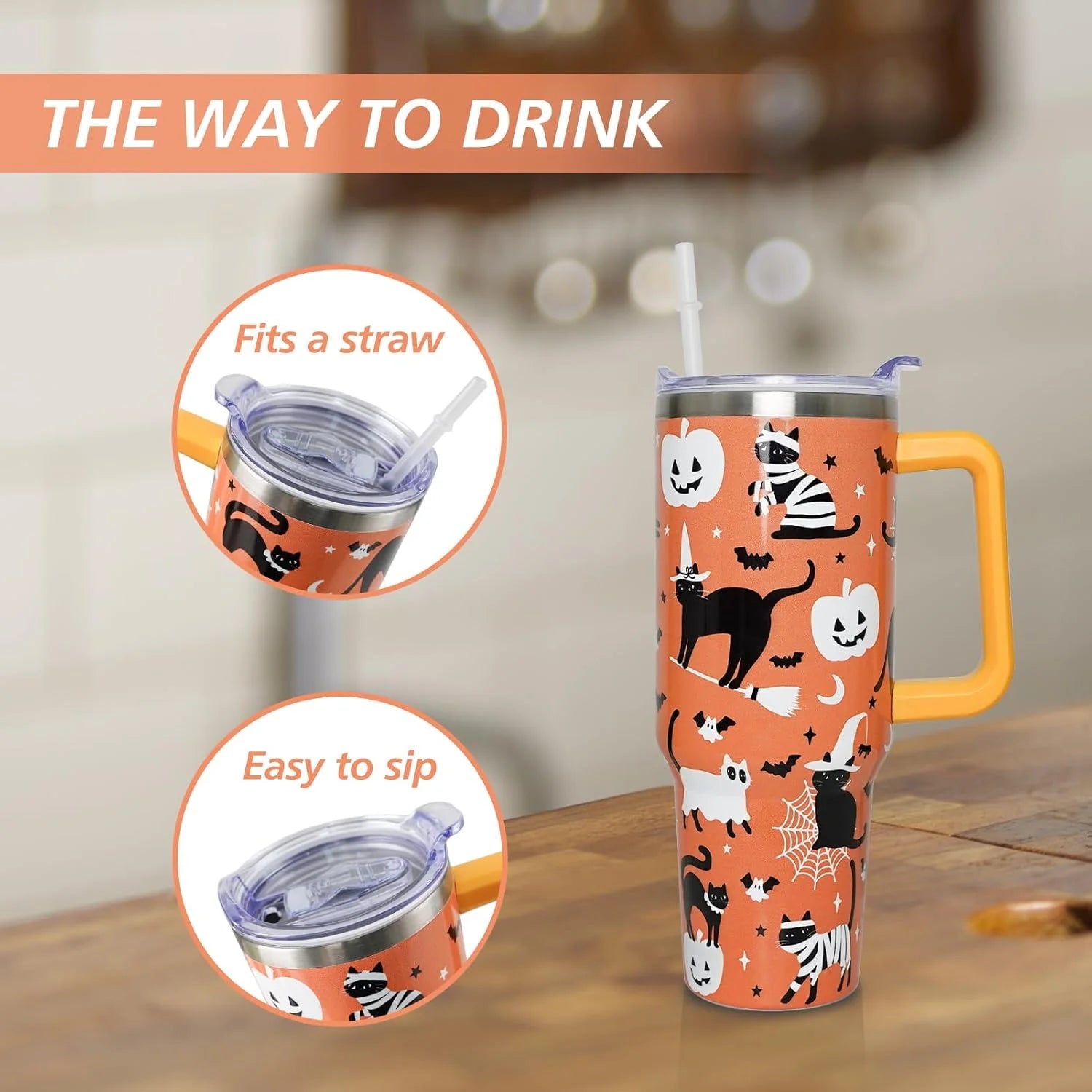Tumblerween Cup holder with straw