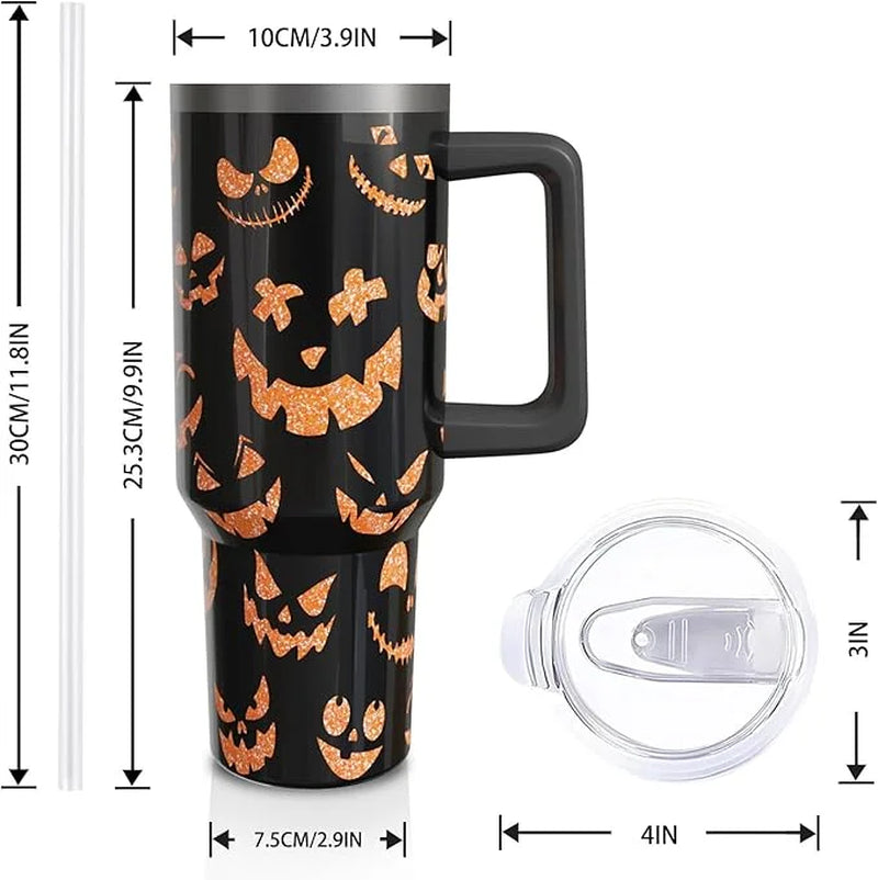 Pumpkyfic Tumdler with straw